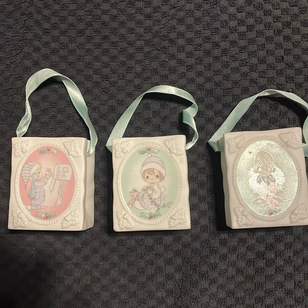 3 Precious moments Ornaments
